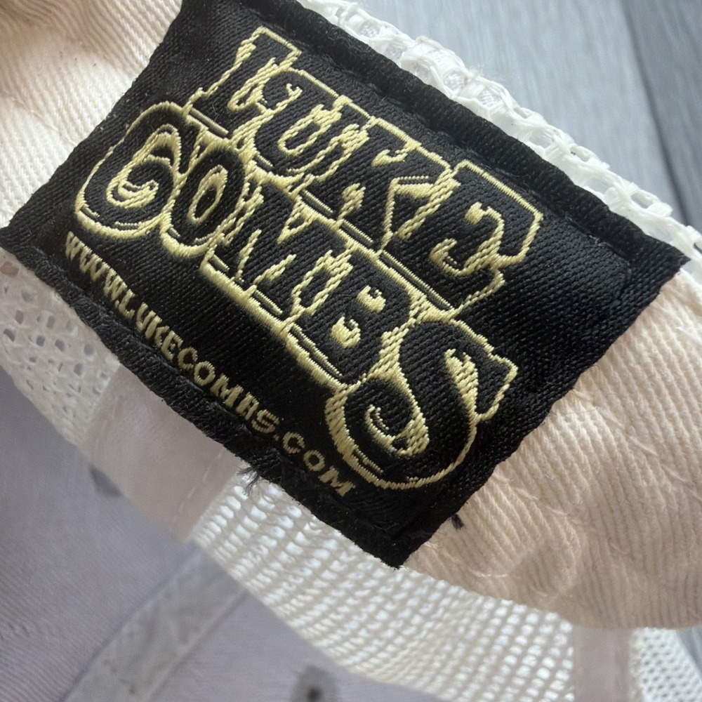 Luke Combs Trucker Hat Leather Patch Snapback Cou… - image 6